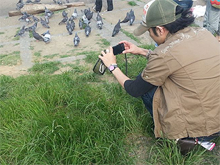 白鳥を撮ってる所を撮られる。。。(汗)